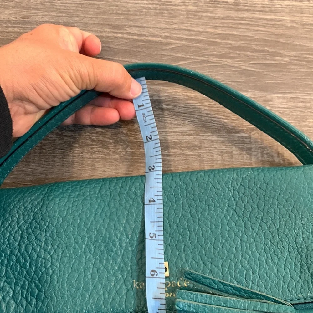 Kate Spade green leather hand bag